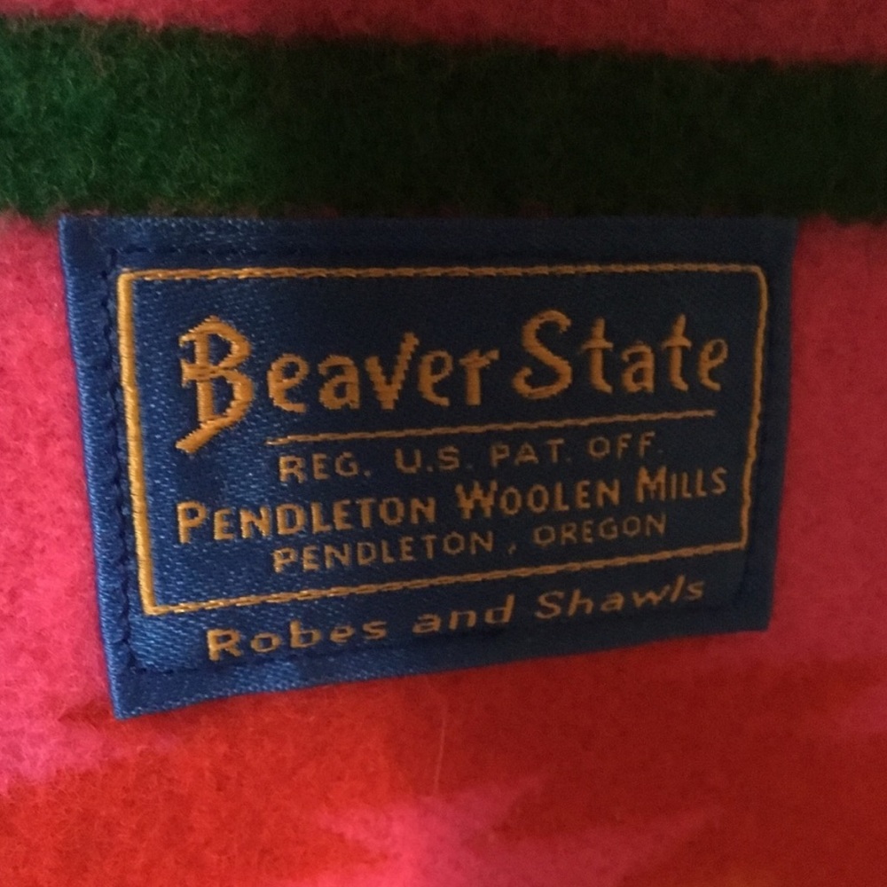 Vintage Colorful Wool "Beaver State" Pendleton Muchacho Robe 32×44 - Picture 4 of 5